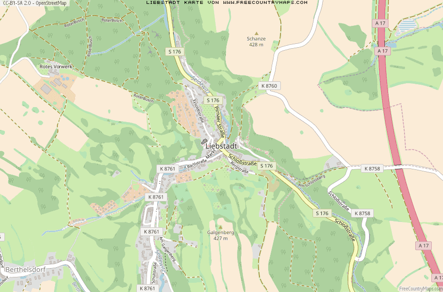 Karte Von Liebstadt Deutschland