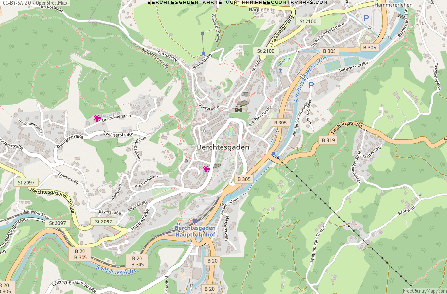 Karte Von Berchtesgaden Deutschland
