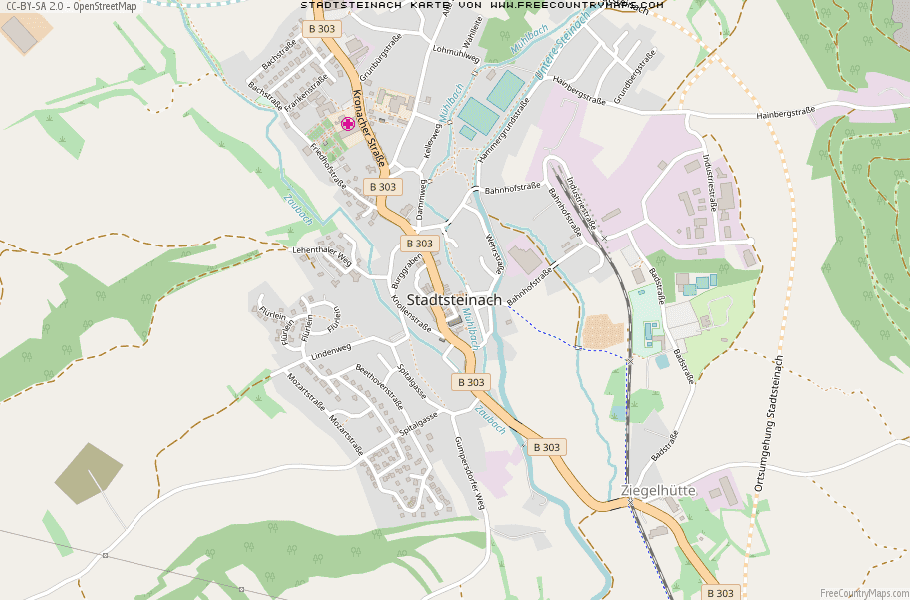 Karte Von Stadtsteinach Deutschland