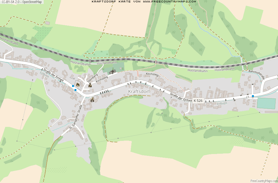 Karte Von Kraftsdorf Deutschland