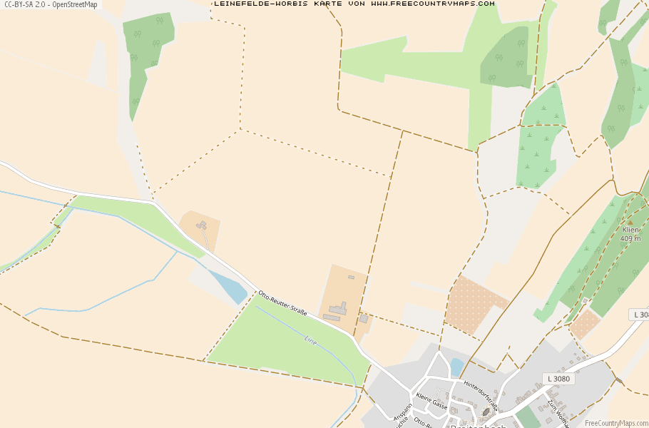 Karte Von Leinefelde-Worbis Deutschland