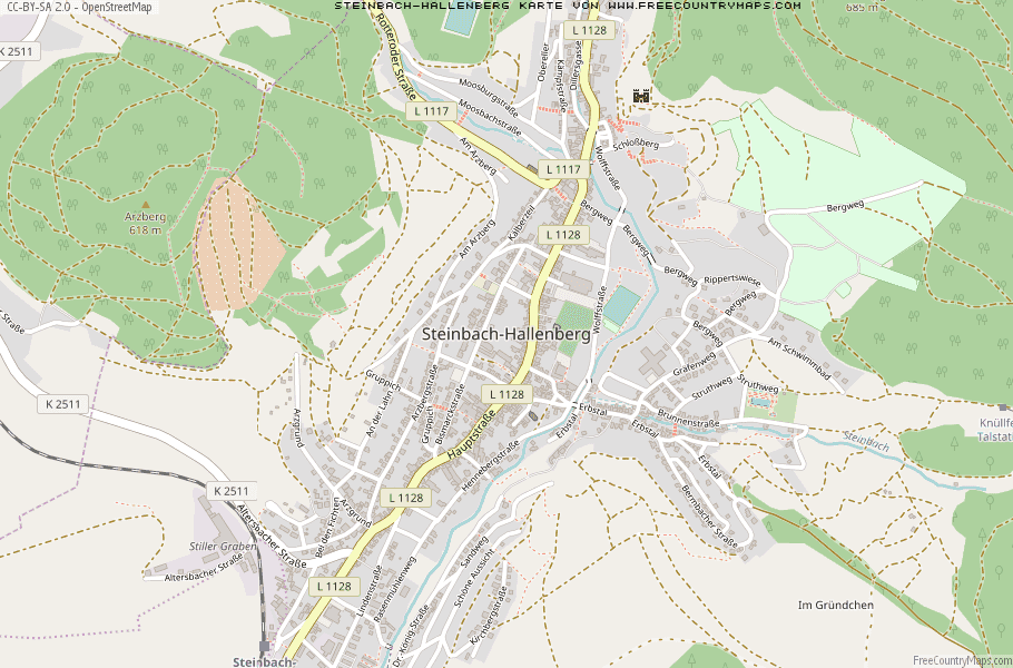 Karte Von Steinbach-Hallenberg Deutschland