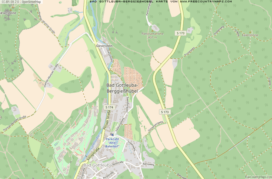 Karte Von Bad Gottleuba-Berggießhübel Deutschland