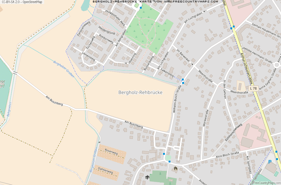 Karte Von Bergholz-Rehbrücke Deutschland
