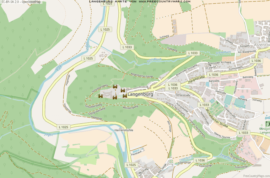 Karte Von Langenburg Deutschland