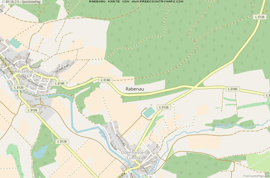 Karte Von Rabenau Deutschland