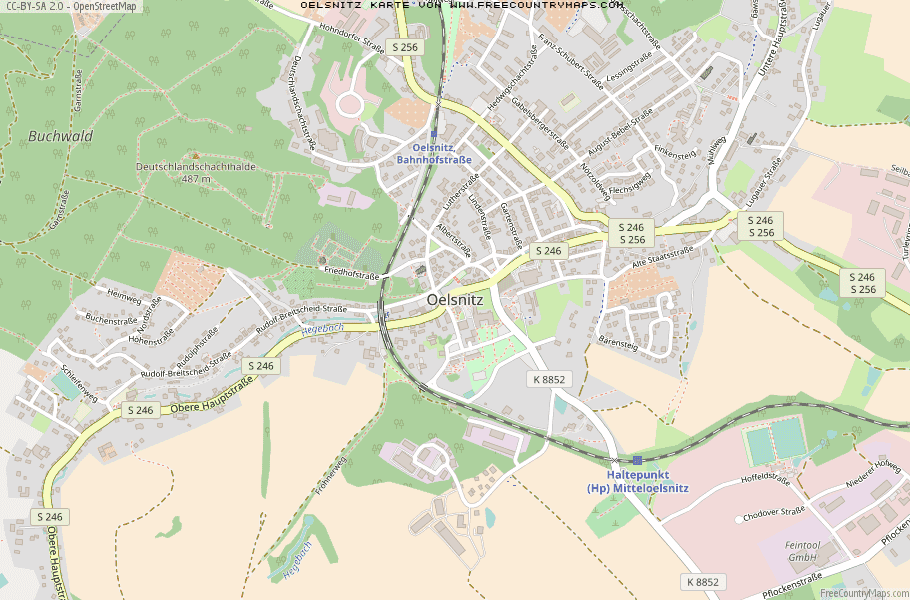 Karte Von Oelsnitz Deutschland