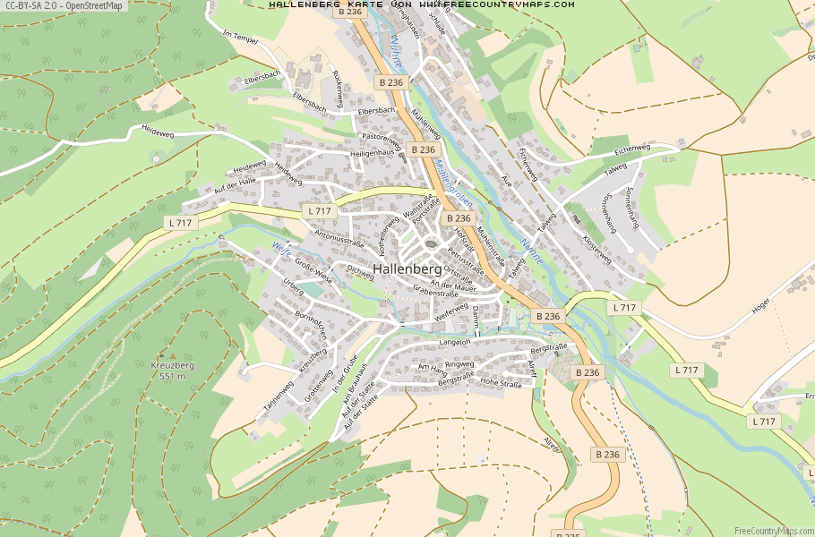 Karte Von Hallenberg Deutschland