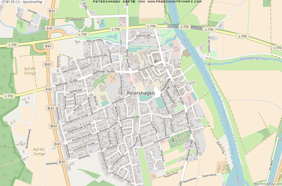 Karte Von Petershagen Deutschland