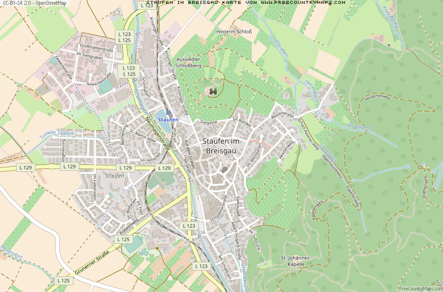 Karte Von Staufen im Breisgau Deutschland
