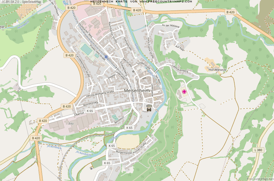 Karte Von Meisenheim Deutschland