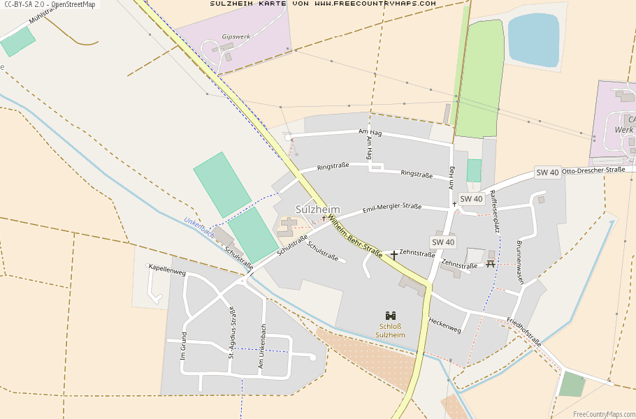 Karte Von Sulzheim Deutschland