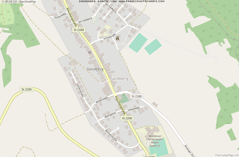 Karte Von Sandberg Deutschland