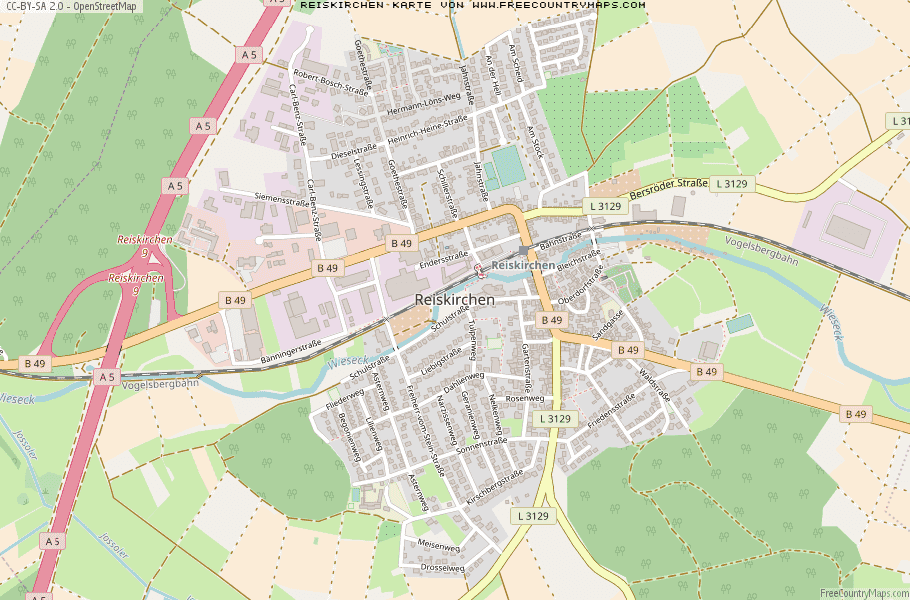 Karte Von Reiskirchen Deutschland