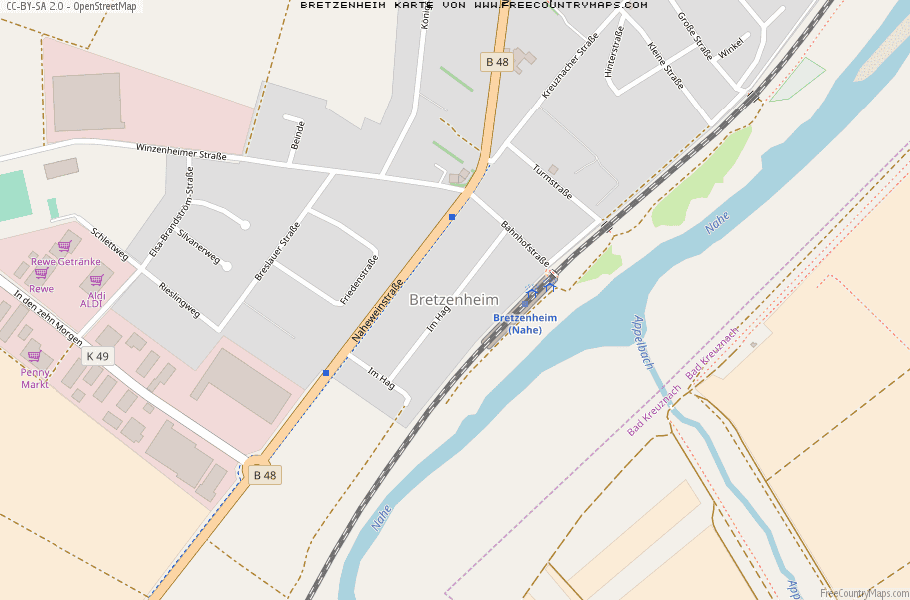 Karte Von Bretzenheim Deutschland