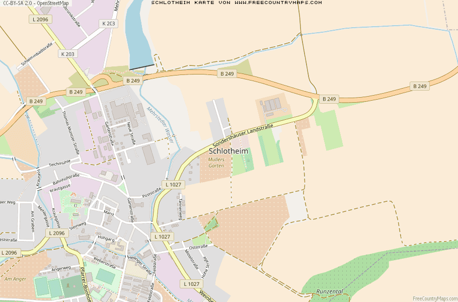 Karte Von Schlotheim Deutschland