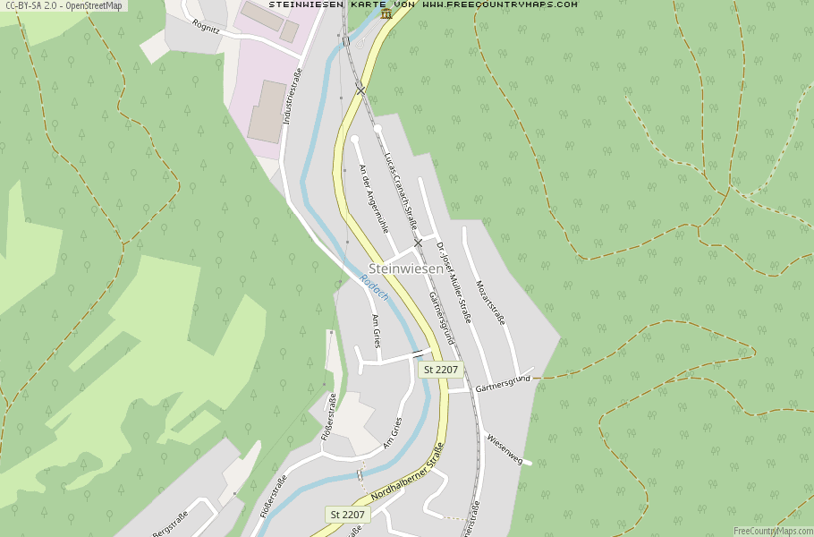 Karte Von Steinwiesen Deutschland