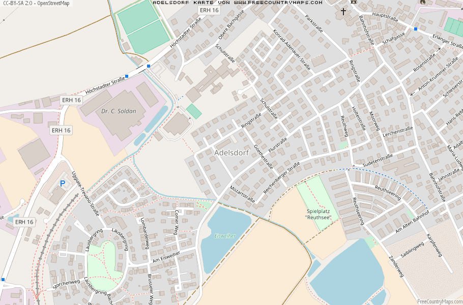 Karte Von Adelsdorf Deutschland