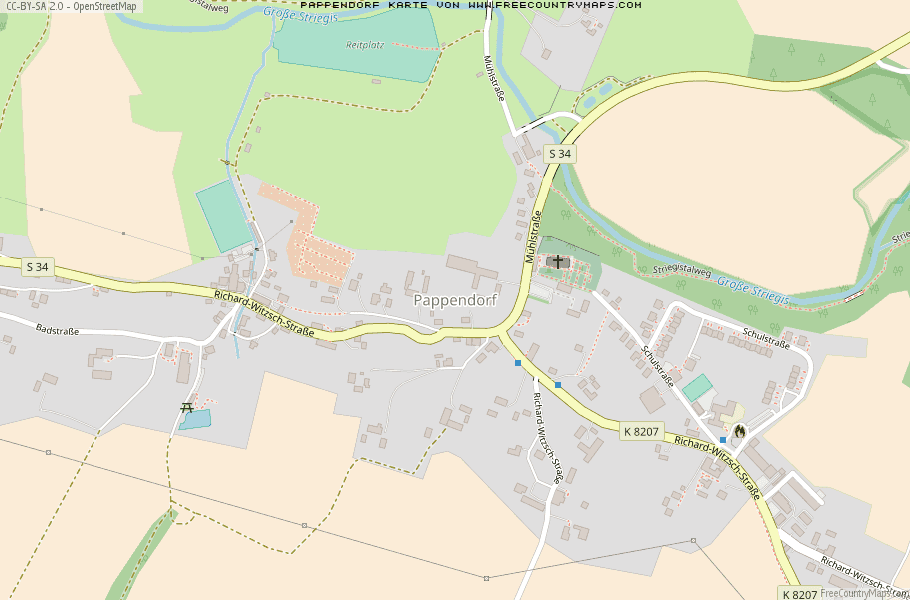 Karte Von Pappendorf Deutschland