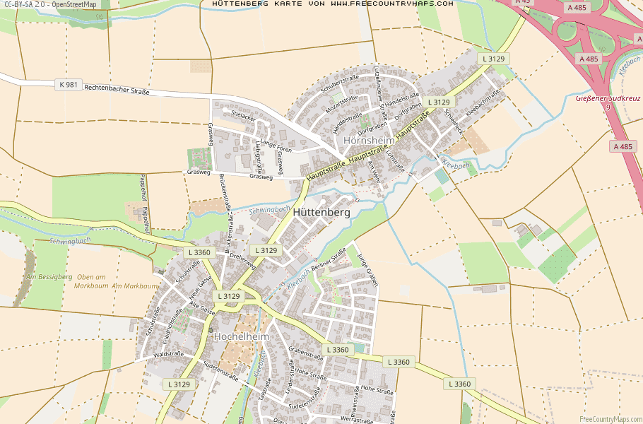 Karte Von Hüttenberg Deutschland