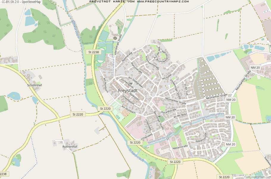 Karte Von Freystadt Deutschland