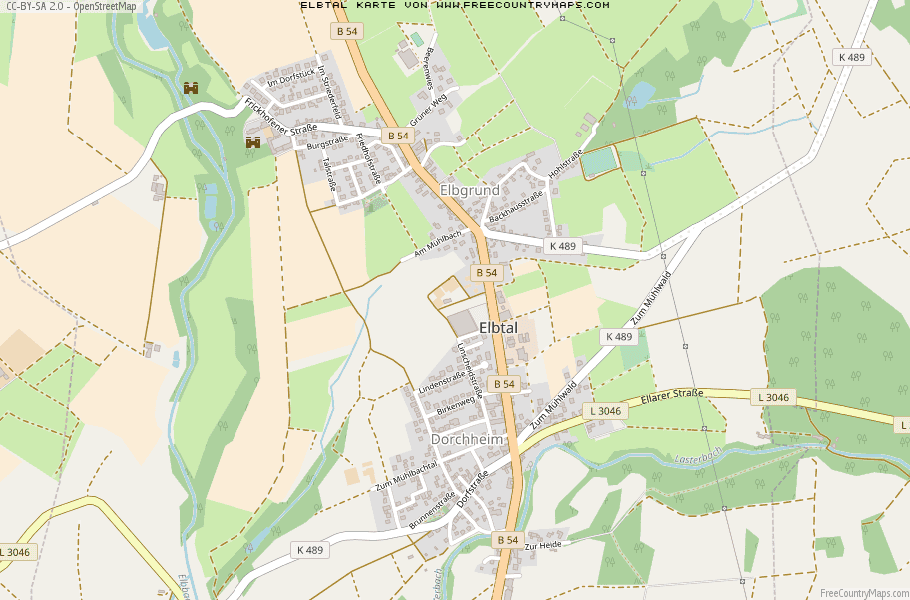Karte Von Elbtal Deutschland
