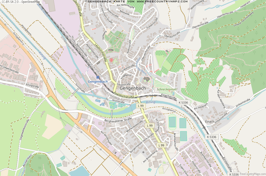 Karte Von Gengenbach Deutschland