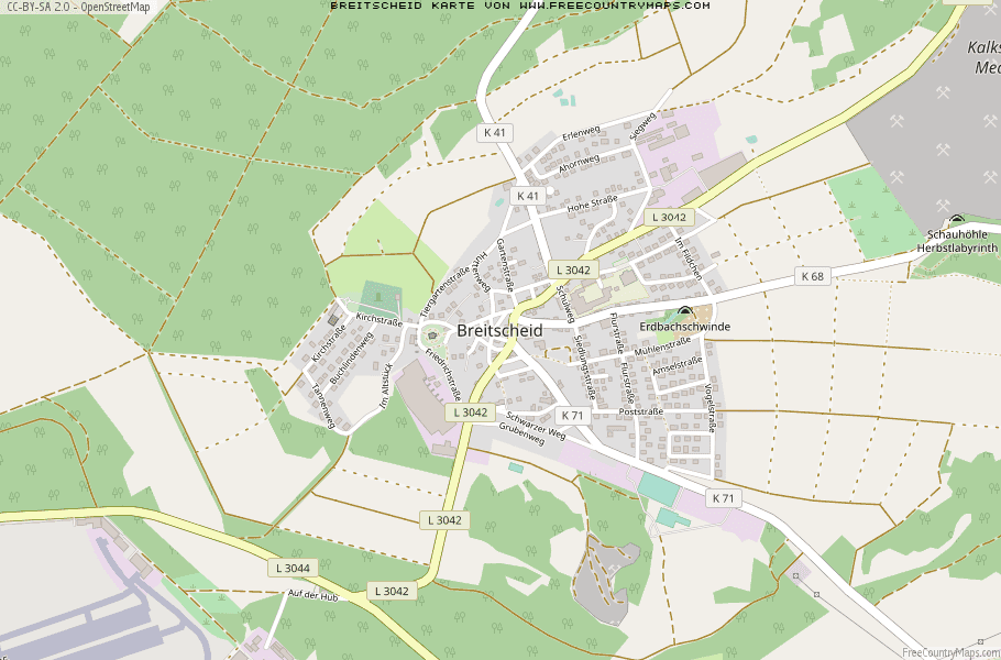 Karte Von Breitscheid Deutschland