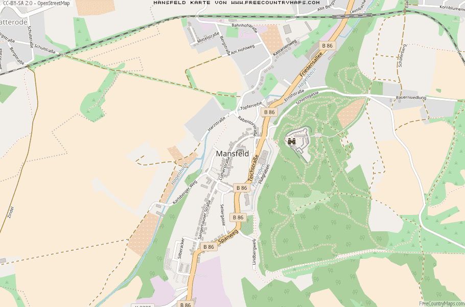 Karte Von Mansfeld Deutschland