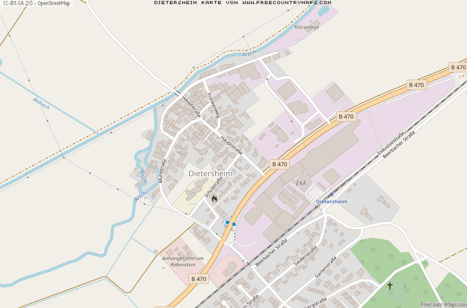 Karte Von Dietersheim Deutschland