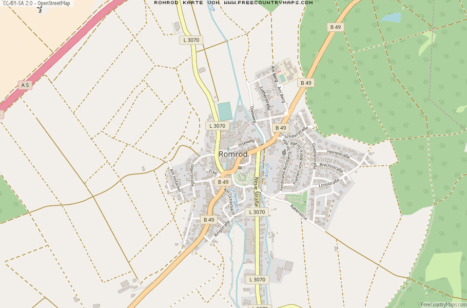 Karte Von Romrod Deutschland
