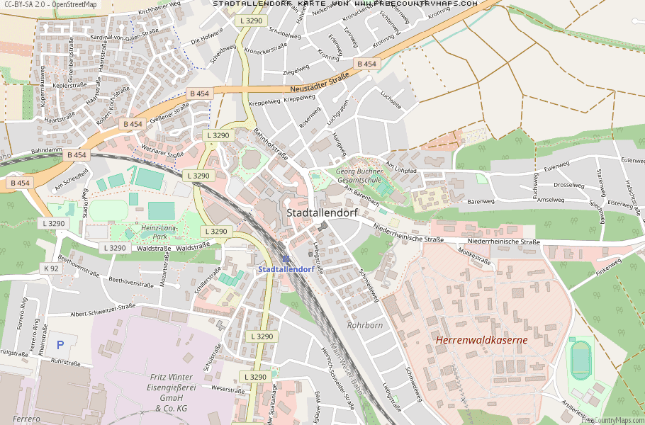 Karte Von Stadtallendorf Deutschland