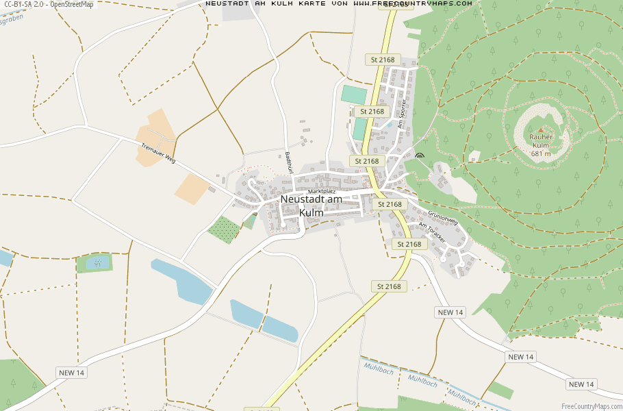 Karte Von Neustadt am Kulm Deutschland
