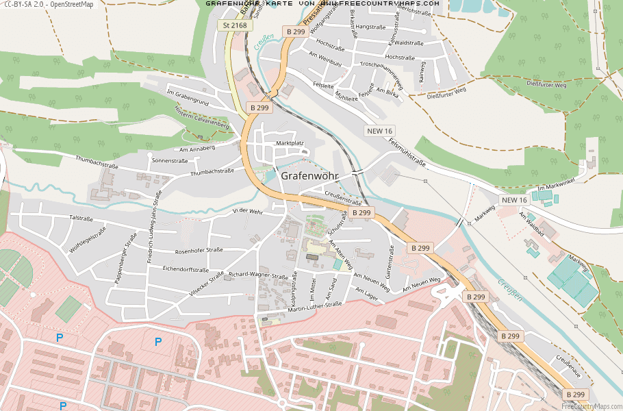 Karte Von Grafenwöhr Deutschland