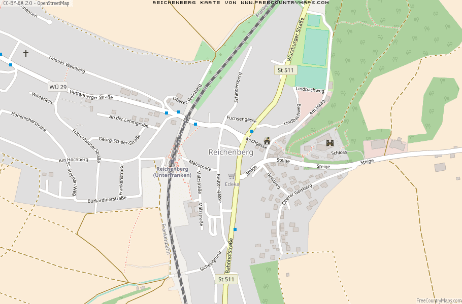 Karte Von Reichenberg Deutschland