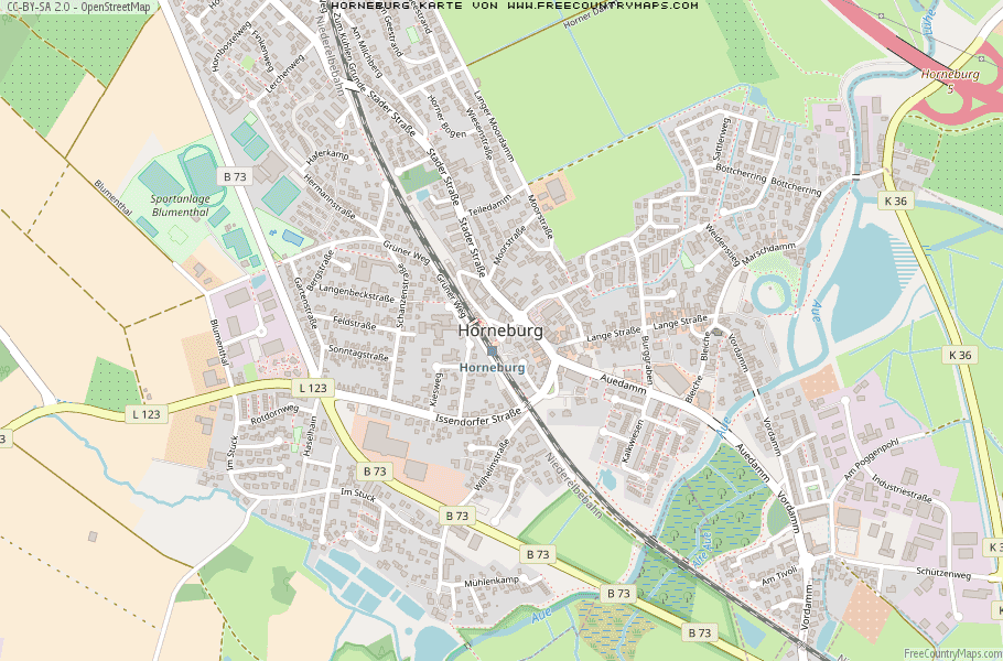 Karte Von Horneburg Deutschland