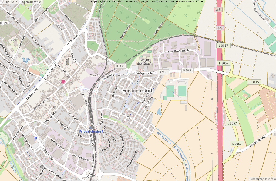 Karte Von Friedrichsdorf Deutschland