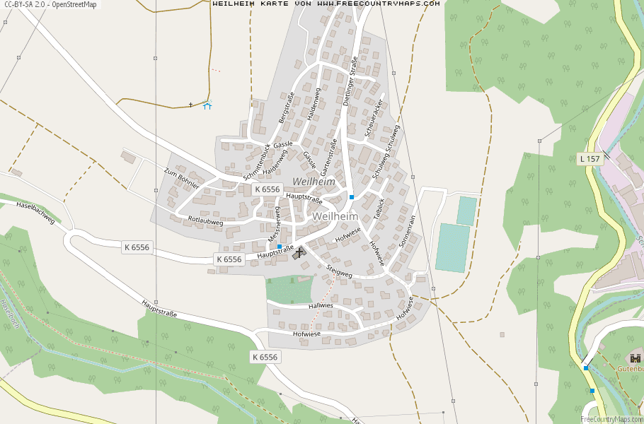 Karte Von Weilheim Deutschland