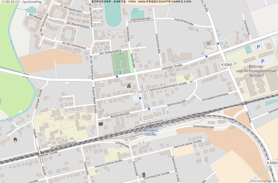 Karte Von Borsdorf Deutschland