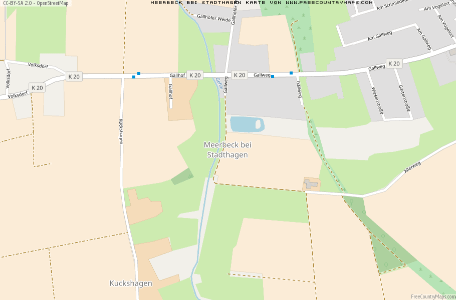 Karte Von Meerbeck bei Stadthagen Deutschland