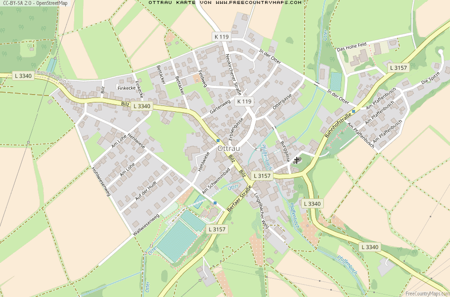 Karte Von Ottrau Deutschland