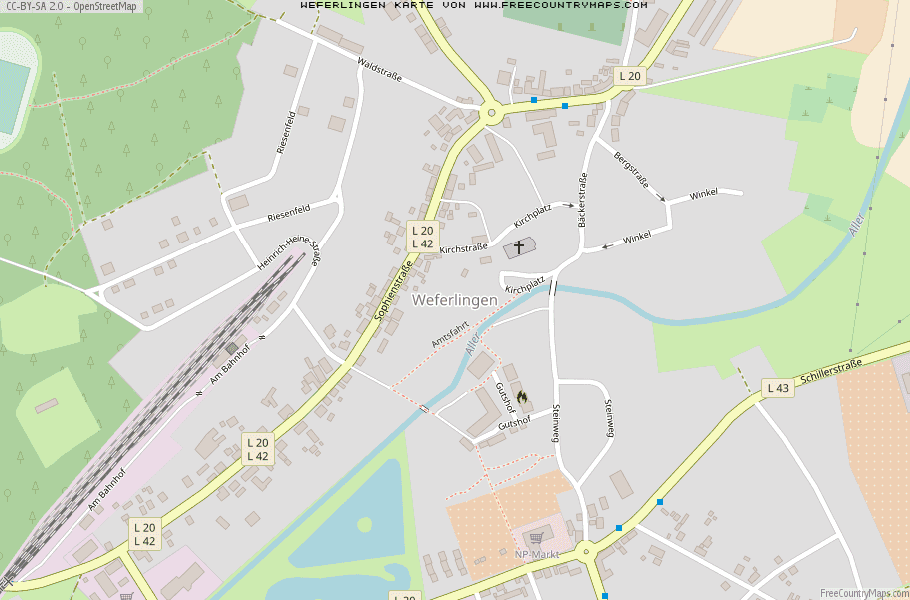 Karte Von Weferlingen Deutschland