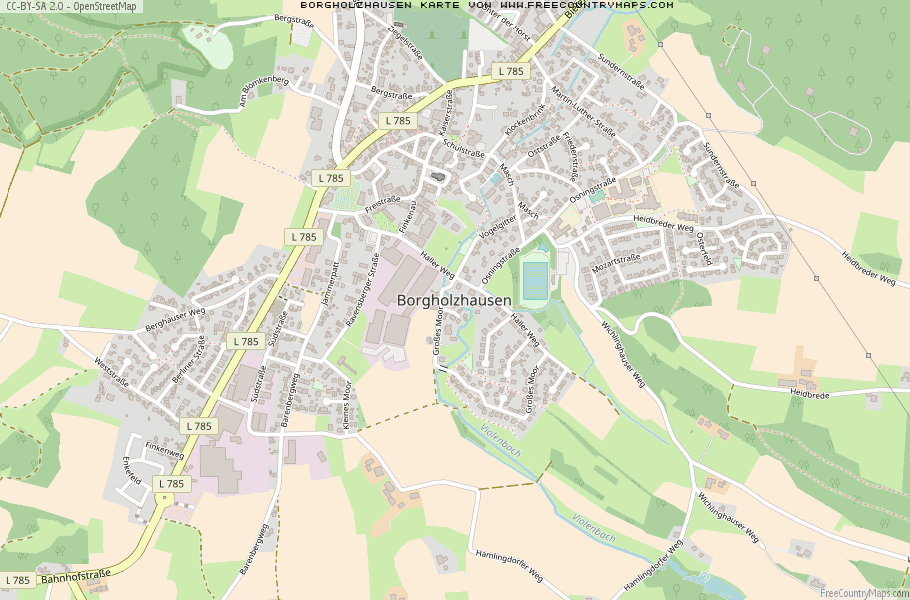 Karte Von Borgholzhausen Deutschland