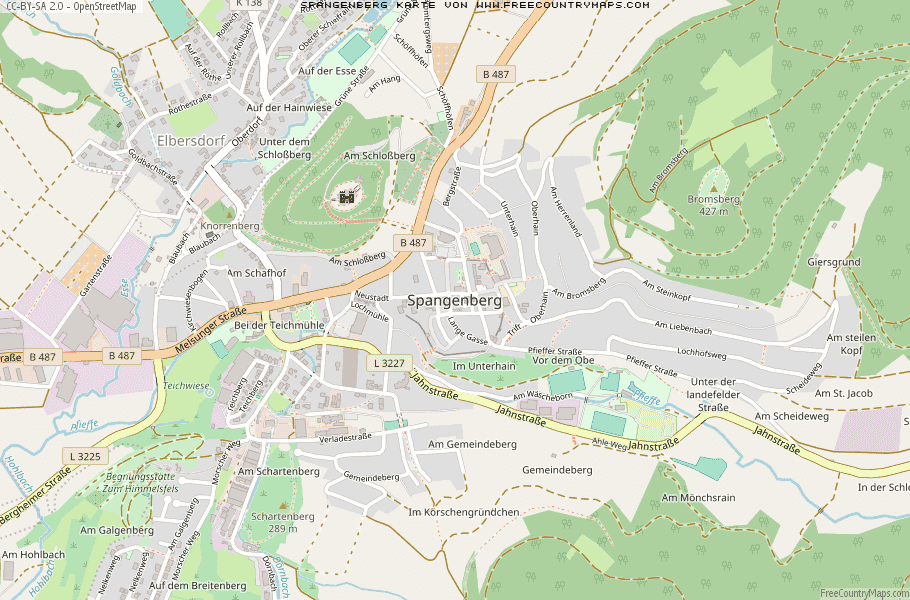 Karte Von Spangenberg Deutschland
