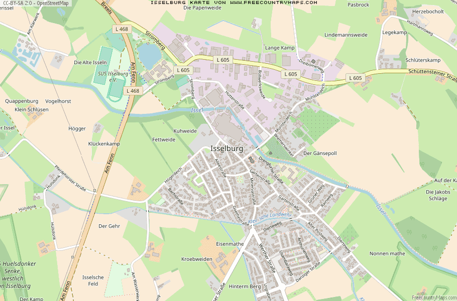 Karte Von Isselburg Deutschland