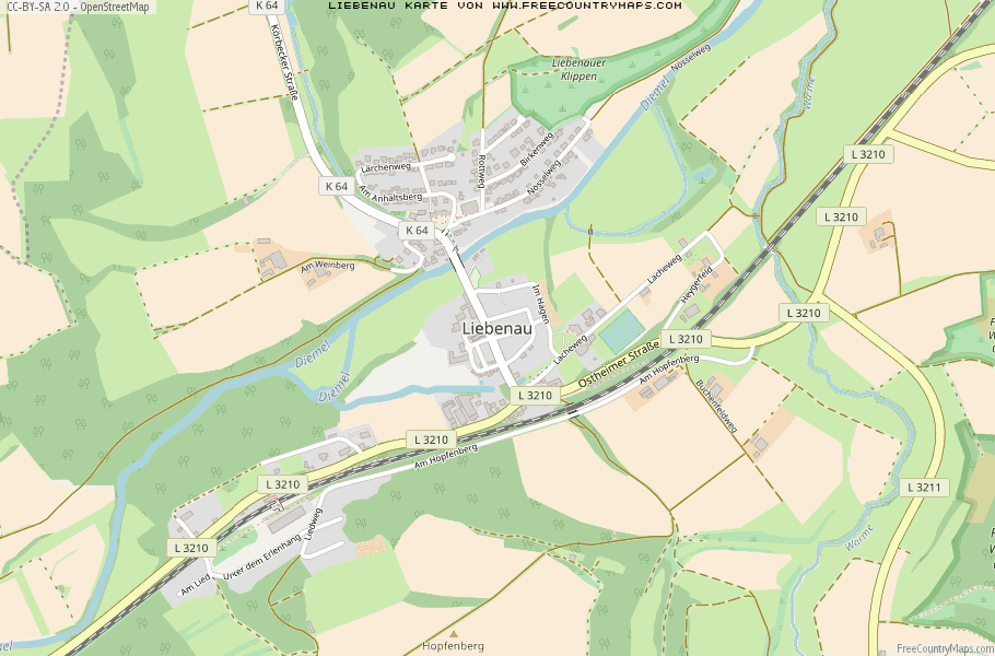 Karte Von Liebenau Deutschland