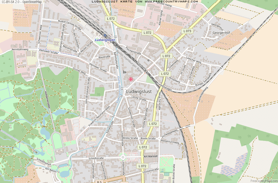 Karte Von Ludwigslust Deutschland