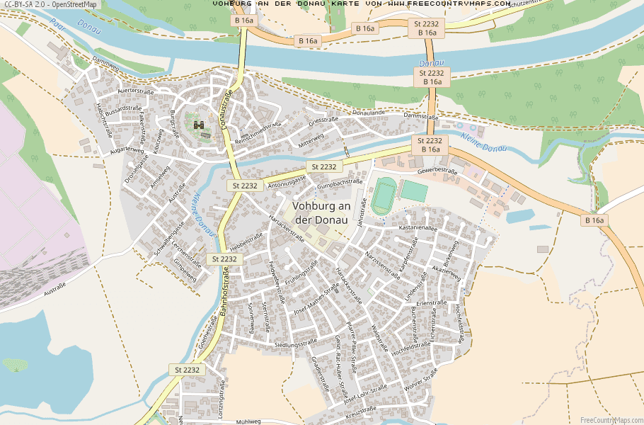 Karte Von Vohburg an der Donau Deutschland