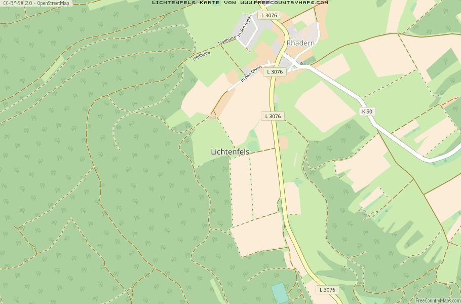 Karte Von Lichtenfels Deutschland