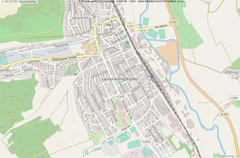 Karte Von Lauda-Königshofen Deutschland